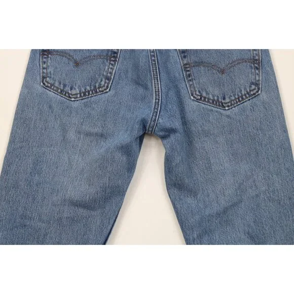 Vintage Y2K Levis 505 Mens 30x30 Faded Regular Straight Leg Denim Jeans Blue